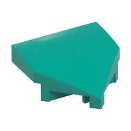 Brick Wedged, Curved 2 x 2 with Stud Notches (Dark Turquoise)