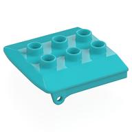 Duplo Backhoe / Train Cabin Roof (Medium Azure)