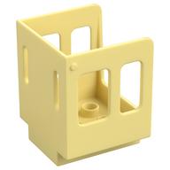 Duplo Train Cabin 3 x 3 x 3 1/2 Large Side Windows [Plain] (Bright Light Yellow)