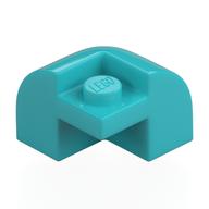 Brick Round, Curved 2 x 2 x 1 1/3, Corner (Medium Azure)