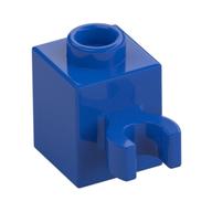 Brick Special 1 x 1 with Clip Vertical [Open O Clip, Hollow Stud] (Blue)