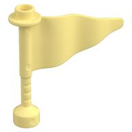 Duplo Flag Wavy 3 x 4 with Post (Bright Light Yellow)