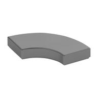 Tile 2 x 2 Curved, Macaroni (Metallic Silver)