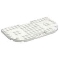 Plate Special 8 x 16 x 2/3, Two Rounded Corners, Reduced Stud Sections (White)