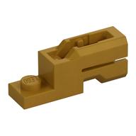 Launcher, Plate Special 1 x 2 with Mini Blaster Square (Pearl Gold)