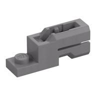 Launcher, Plate Special 1 x 2 with Mini Blaster Square (Flat Silver)