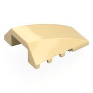 Brick Wedged, Curved 4 x 4 No Top Studs (Tan)