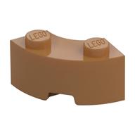 Brick Round Corner 2 x 2 Macaroni with Stud Notch and Reinforced Underside [New Style] (Medium Nougat)