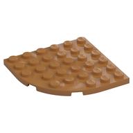Plate Round Corner 6 x 6 (Medium Nougat)