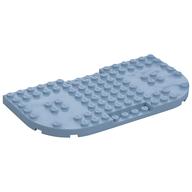 Plate Special 8 x 16 x 2/3, Two Rounded Corners, Reduced Stud Sections (Sand Blue)