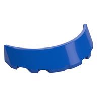 Windscreen 3 x 6 x 1 Curved with Rectangular Stud Holder in Bottom (Blue)