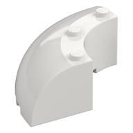 Brick Round Corner 6 x 6 x 2 (White)