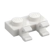 Plate Special 1 x 2 with Clips Horizontal [Open O Clips] (White)