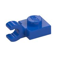 Plate Special 1 x 1 with Clip Horizontal [Thick Open O Clip] (Blue)