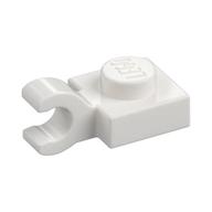 Plate Special 1 x 1 with Clip Horizontal [Thick Open O Clip] (White)