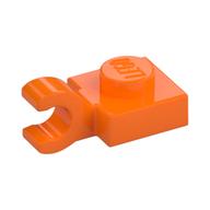 Plate Special 1 x 1 with Clip Horizontal [Thick Open O Clip] (Orange)