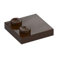 Plate Special 2 x 2 with Only 2 studs (Dark Brown)