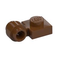 Plate Special 1 x 1 with Clip Light, Bar Hole [Thick Ring] (Reddish Brown)