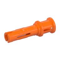 Technic Pin Long with Friction Ridges Lengthwise and Stop Bush [2 Lateral Holes, Small Pin Hole] (Orange)