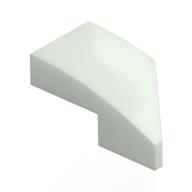 Brick Wedged, Curved 2 x 1 with Stud Notch Left (Glow in Dark White)