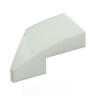 Brick Wedged, Curved 2 x 1 with Stud Notch Right (Glow in Dark White)