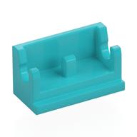 Hinge Brick 1 x 2 Base (Medium Azure)