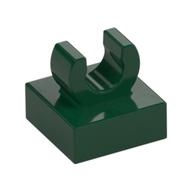 Tile Special 1 x 1 with Clip with Rounded Edges (Dark Green)