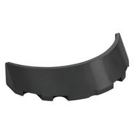 Windscreen 3 x 6 x 1 Curved with Rectangular Stud Holder in Bottom (Pearl Titanium)