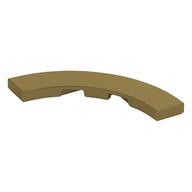 Tile 4 x 4 Curved, Macaroni (Metallic Gold)