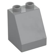 Duplo Brick 2 x 2 x 2 Slope (Light Bluish Gray)