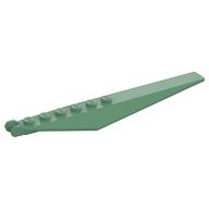 Hinge Plate 1 x 12 Locking with Angled Side Extensions and Tapered Ends, 7 Teeth (Sand Green)