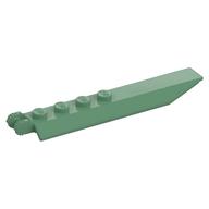 Hinge Plate 1 x 8 Locking with Angled Side Extensions, Squared Plate Underside, 7 Teeth (Sand Green)