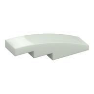 Brick Curved 4 x 1 No Studs [Stud Holder with Symmetric Ridges] (Glow in Dark White)