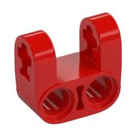 Technic Axle and Pin Connector Perpendicular Double Split [Reinforced] (Red)