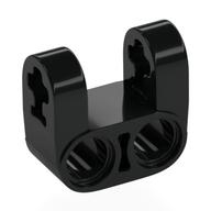 Technic Axle and Pin Connector Perpendicular Double Split [Reinforced] (Black)