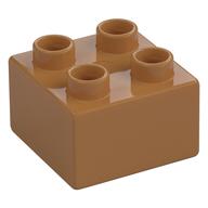 Duplo Brick 2 x 2 (Medium Nougat)