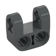 Technic Axle and Pin Connector Perpendicular Double Split [Reinforced] (Dark Bluish Gray)