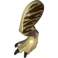 Animal Body Part, Dinosaur, Tyrannosaurus Rex Leg, Left, with Pin, Dark Tan Field, Dark Brown Markings Print (Tan)