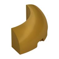Brick Round Corner 3 x 3 x 1 No Studs (Pearl Gold)
