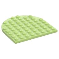 Plate 8 x 8 with Rounded End (Yellowish Green)