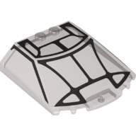 Windscreen 6 x 6 x 1 1/3 with Black and Silver Lines (Cockpit) Print (Trans-Brown)