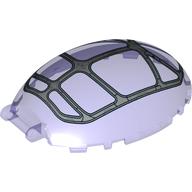 Windscreen 8 x 6 x 2 1/3 Bubble Canopy with Handle with Silver Frame, 9 Windows Print (Trans-Purple)