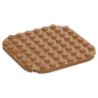 Plate Round Corners 8 x 8 (Medium Nougat)
