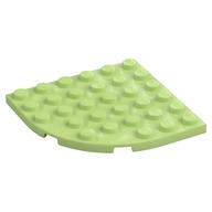 Plate Round Corner 6 x 6 (Yellowish Green)