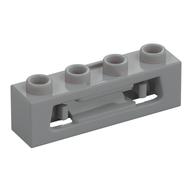 Launcher, Brick Special 1 x 4 with Inside Clips (Disk Shooter) (Light Bluish Gray)