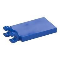 Tile Special 2 x 3 with 2 Clips without Tab between Clips (Blue)