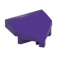 Brick Wedged, Curved 2 x 2 with Stud Notches (Dark Purple)