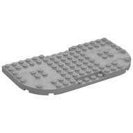 Plate Special 8 x 16 x 2/3, Two Rounded Corners, Reduced Stud Sections (Light Bluish Gray)