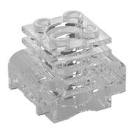 Technic Engine Cylinder without Side Slots, with Bottom Slots (Trans-Clear)