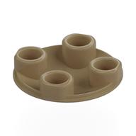 Plate Round 2 x 2 with Rounded Bottom [Boat Stud] (Dark Tan)